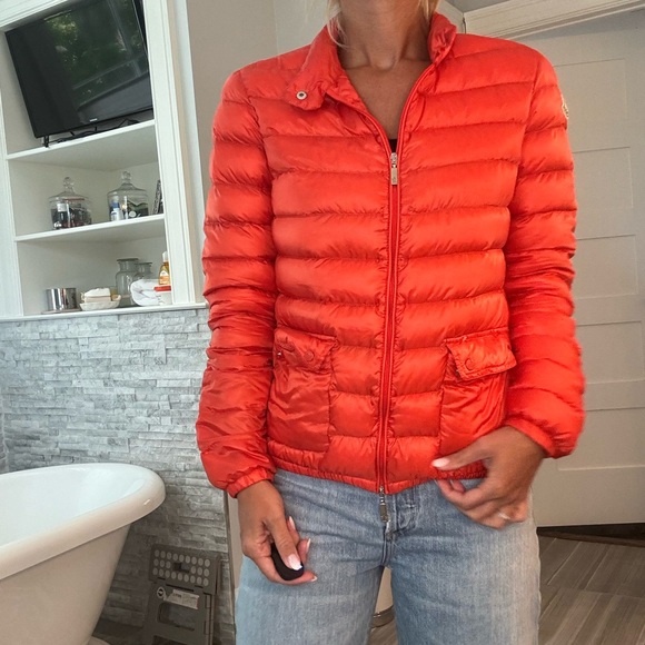 Moncler Lans Short Down Jacket orange size 3 - Picture 5 of 14